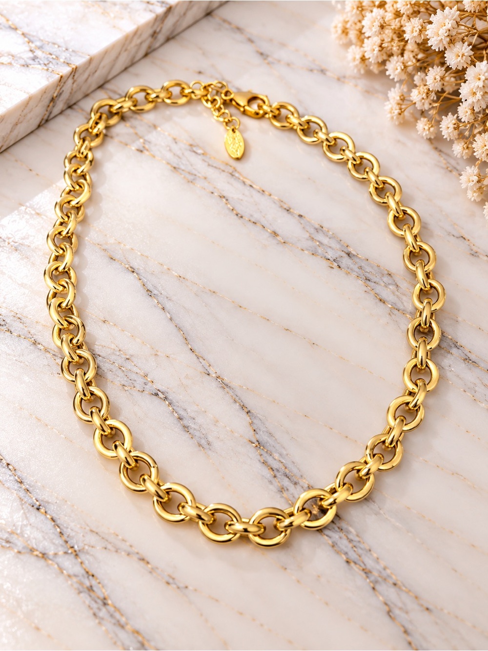 Gold Filled Chain Link Necklace - Women's Jewelry